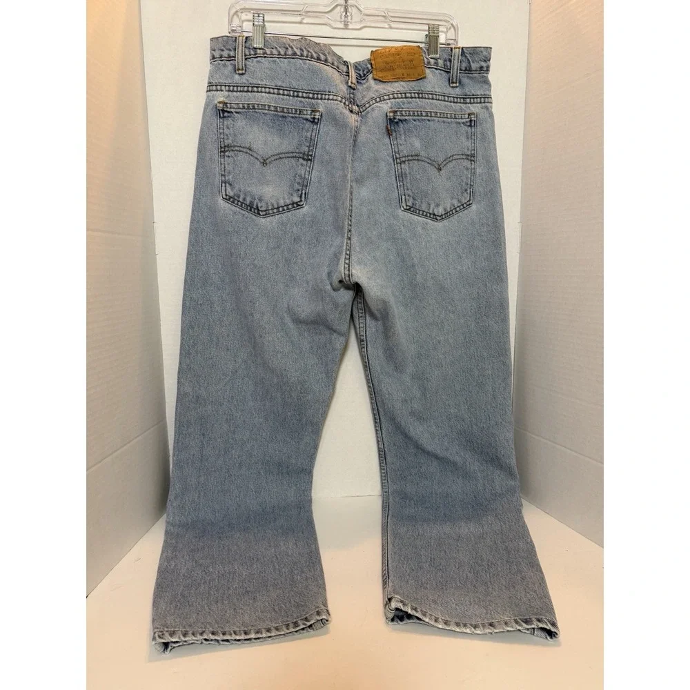 Levis Jeans Mens 38x30 Blue Light Wash 505 Orange Tab Denim Vintage 90s 220